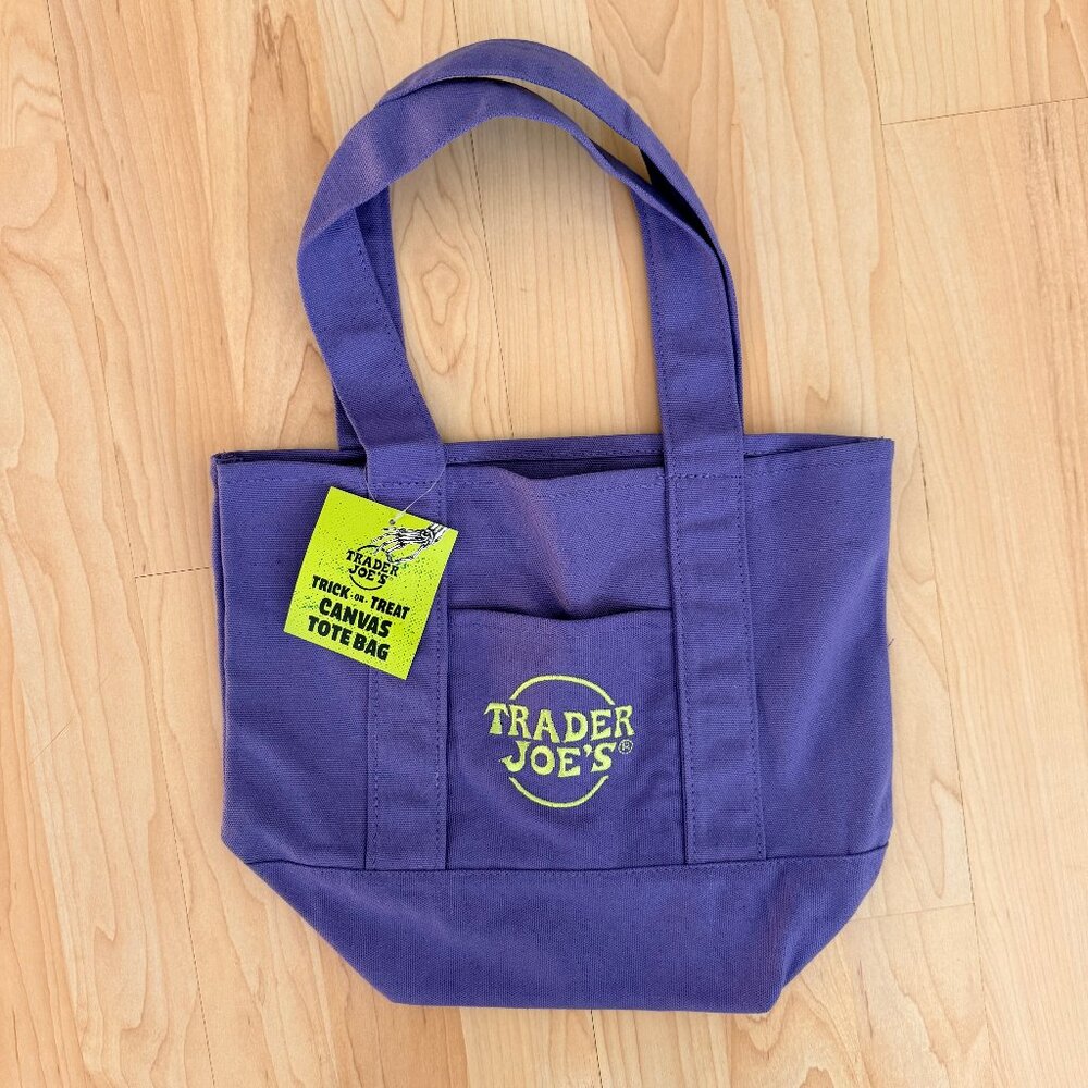 Trader Joe’s Mini Tote Totebags Bags Halloween. SET OF ALL FOUR! NEW WITH TAGS! - Picture 3 of 5